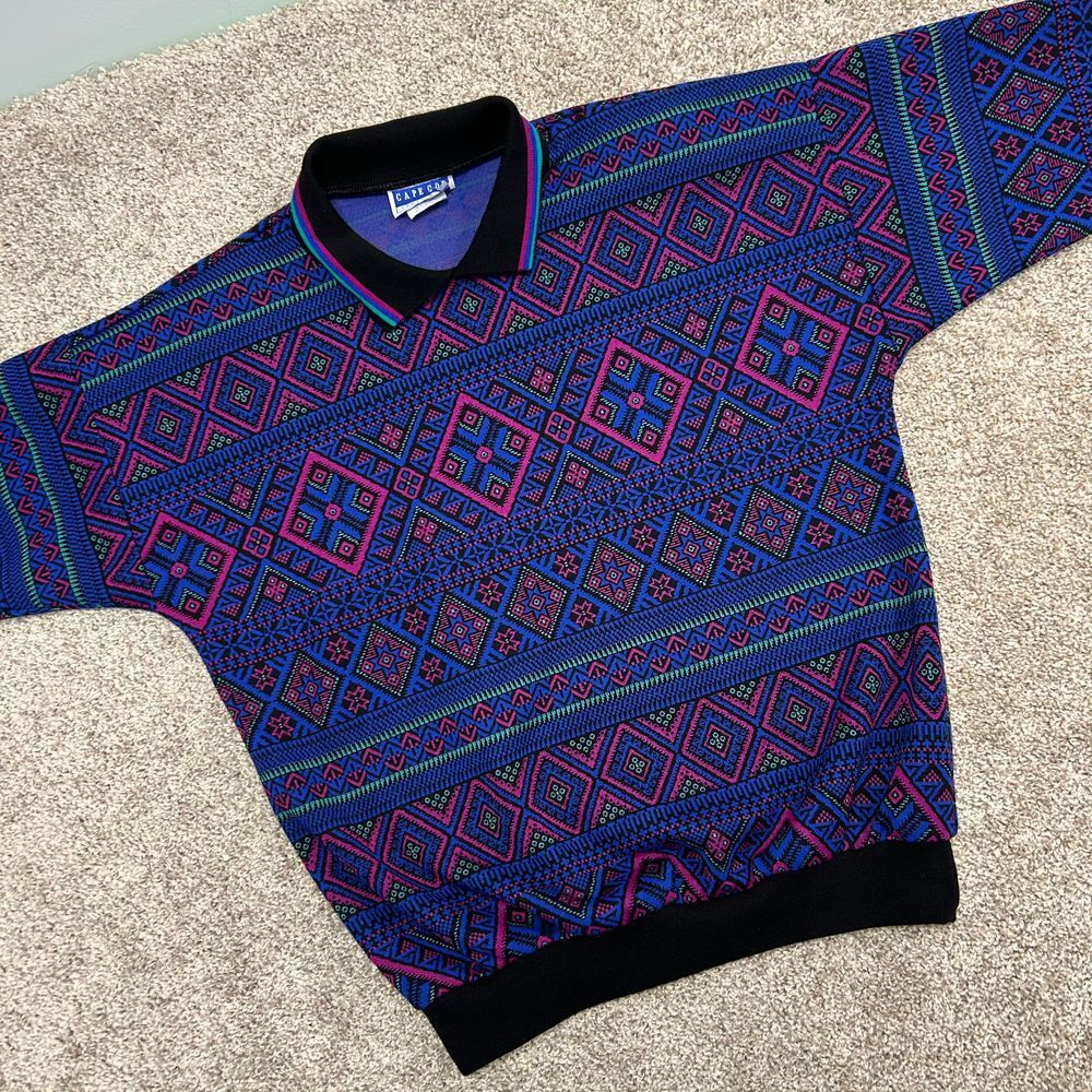 Vintage Cape Cod Collar Sweater/Sweatshirt Women Medium Made In USA‎ Gemetrico